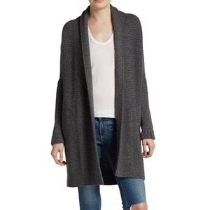 Vince women’s Yak wool blend ribbed open cardigan grey size xs